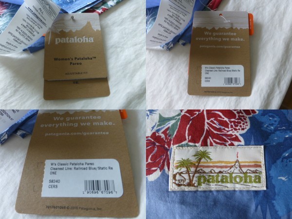 新品 patagonia pataloha Pareo SP2018 Classic Pataloha Pareo ブルー系花柄 パレオ パタロハ パタゴニア PATAGONIA patagonia PATALOHA 8