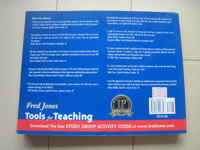 A73 即決 送料無料★希少 ほぼ未使用★Fred Jones Tools for Teaching: Discipline, Instruction, Motivation/洋書 _画像2