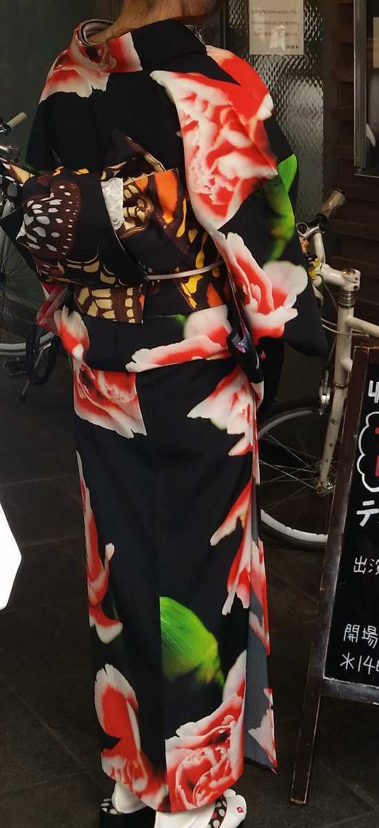 新品未使用 撫松庵 浴衣 セオアルファ ダリア 夏着物 単衣着物