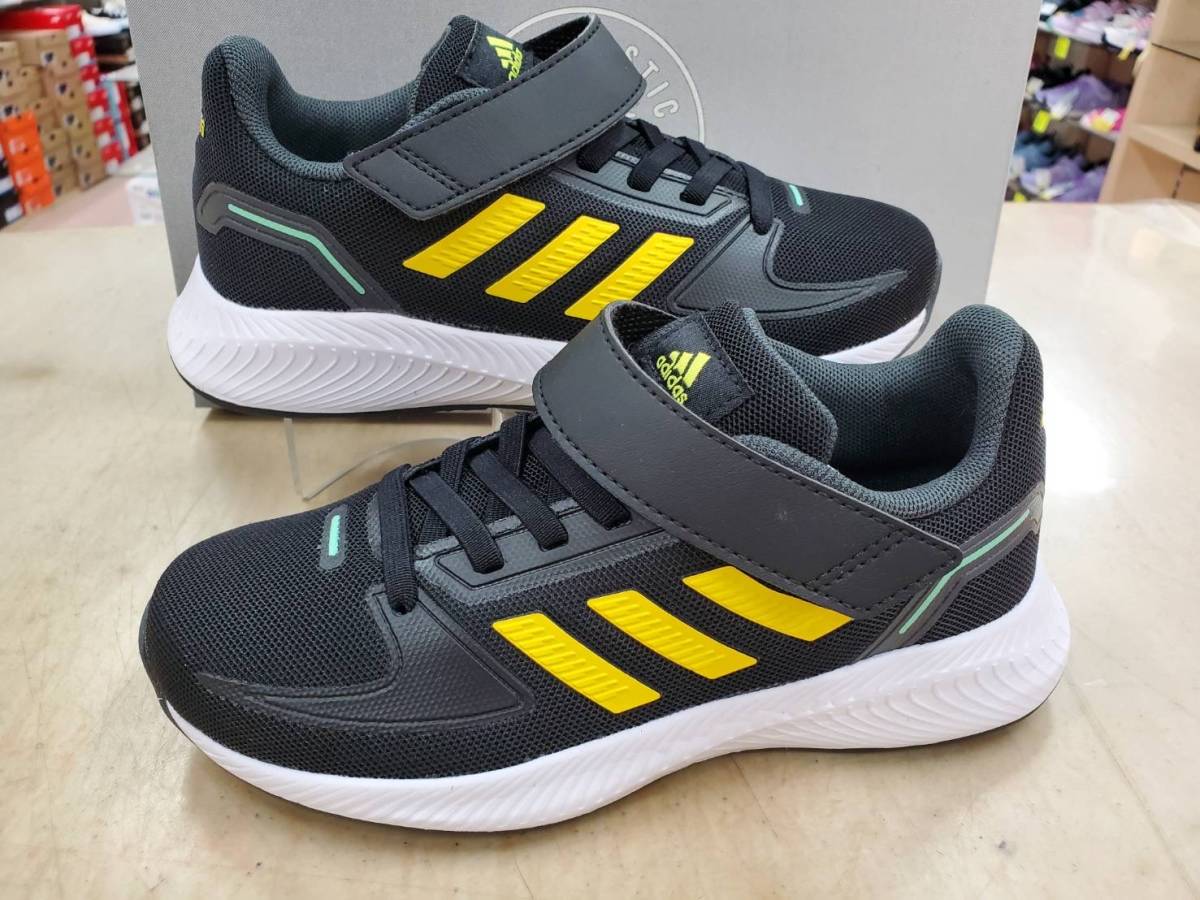 新品即決19.0cm★adidasアディダス コアファイトEL K キッズ ジュニア ランニングシューズ★カジュアル 運動靴 マジックゴム紐♪CORE FAITO_画像4