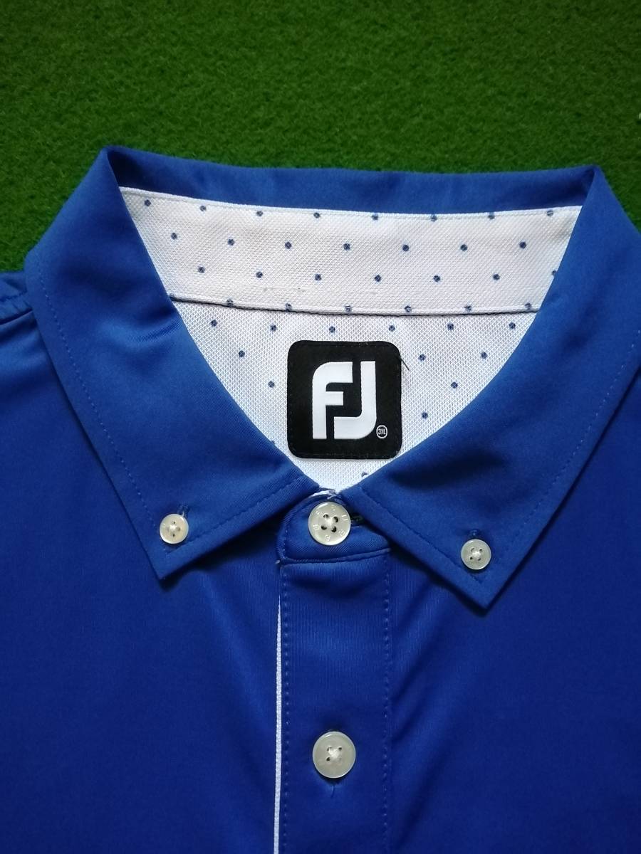 ★超美品　FootJoy フットジョイ 半袖ボタンダウンシャツ　ブルー　3XL　大きいサイズ_画像6