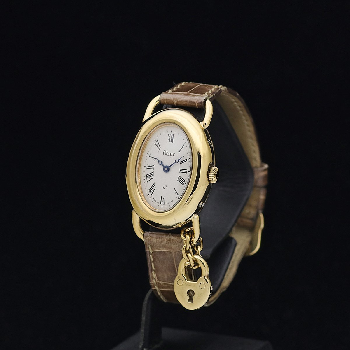 良品‼️オブレイ ハンドメイド 銀無垢(ヴェルメイユ) レディース 腕時計
