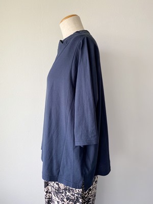 p rim -ruHALF-NOTE outlet lady's tops cut and sewn 7 minute sleeve high‐necked beautiful goods 