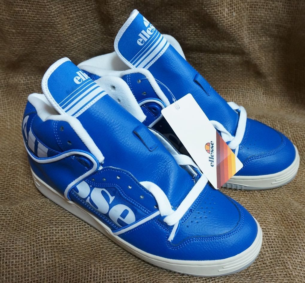 新品 ellesse 本革 レザーハイカットスニーカー 26.5cm 青　エレッセ EFH9320_画像2