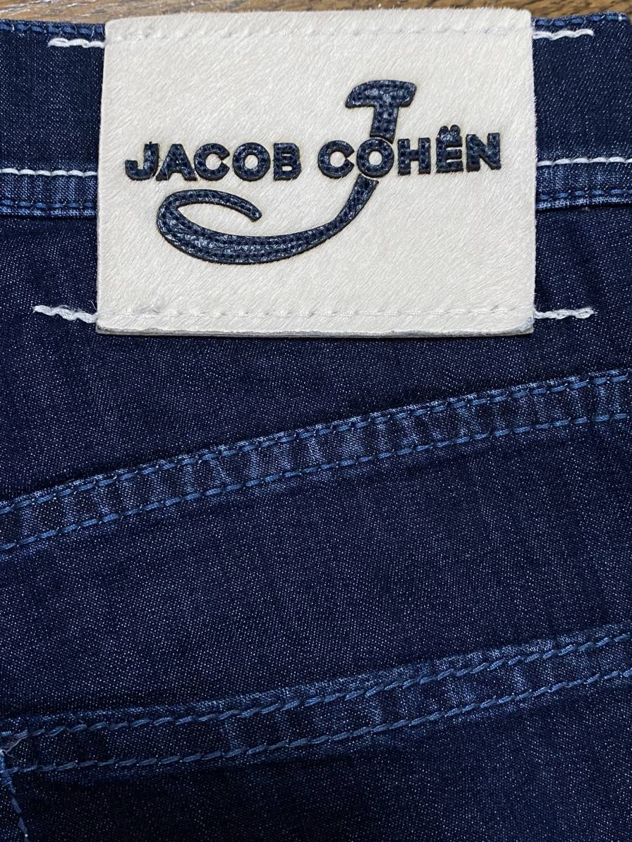 ※JACOB COHEN ヤコブコーエン J6636 ストレッチ ハーフ ショート ストレッチ デニムパンツ 濃紺 イタリア製 29 BJBB.G_画像4