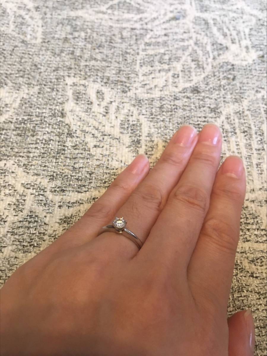 Tiffany ティファニー ダイヤ 0.31 pt950 婚約 指輪 リング Tiffany ティファニー ダイヤ 0.31 pt950 婚約 指輪 リング