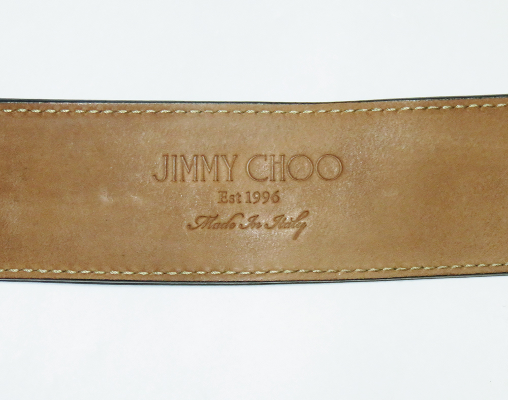 JIMMY CHOO スタースタッズレザーベルト 90 美品 ジミーチュウ_画像8