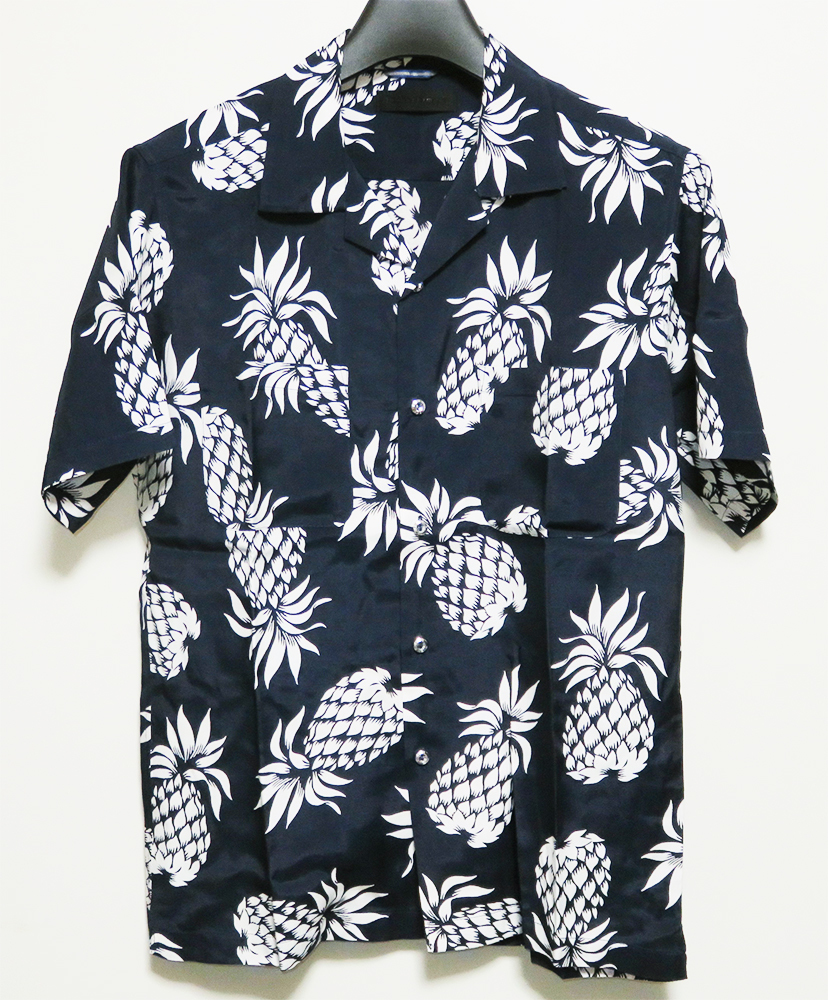 JUN HASHIMOTO 20SS パイナップル柄アロハシャツ 2 新品同様 定価25,300円 ALOHA SHIRTS ジュンハシモト