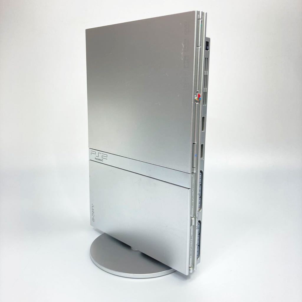 ★薄型用★ 縦置きスタンド PS2 SCPH-70000番台用 SONY純正 VERTICAL STAND SCPH-70110 シルバー サテンシルバー SS 銀