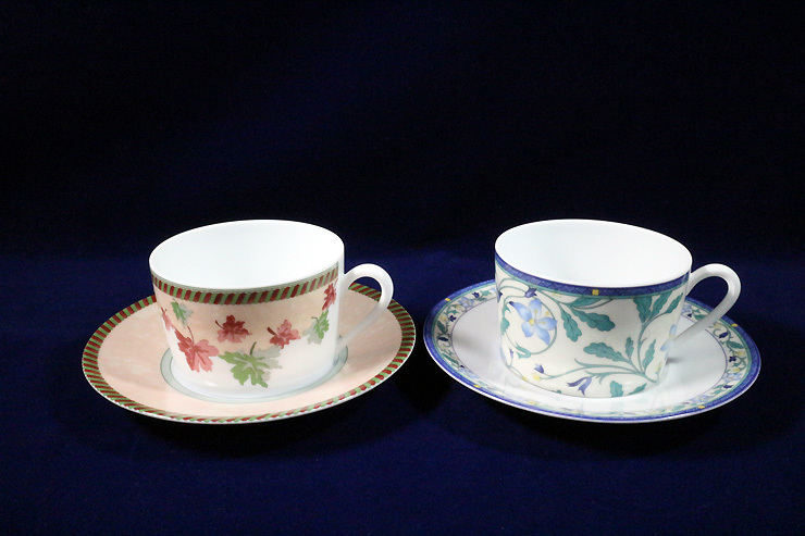 [ Limo -ju[me Dahl *du* knob la: pair * cup & saucer ] unused goods * height island shop exclusive use boxed ]