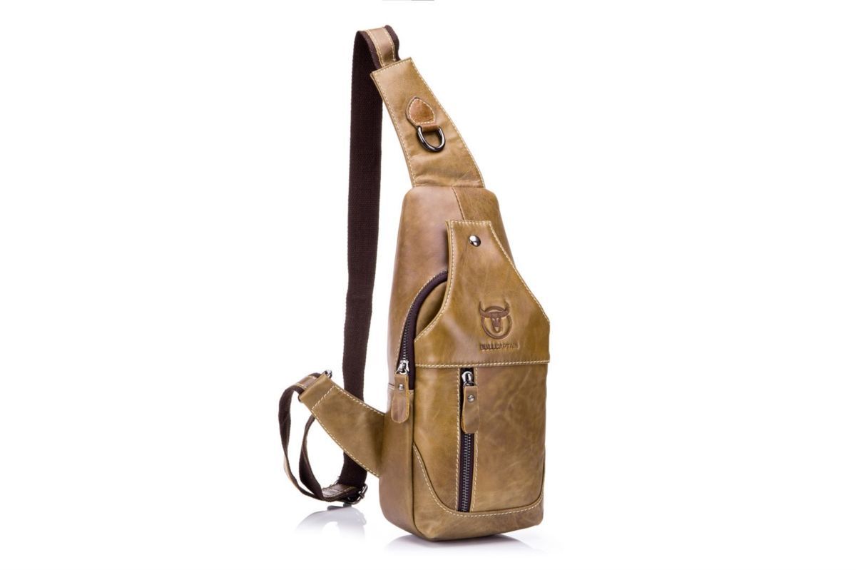 (YB019) Body Bag Bag Captain Captain Mens Magn Sack Populate Подлинная кожаная кожи многофункциональная подвесная сумка