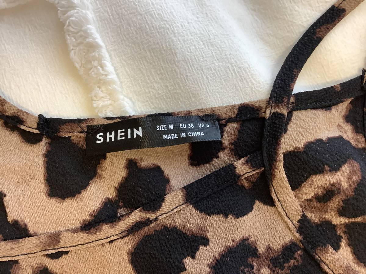 Top-808【新品】SHEIN/キャミソール/US6/M/ヒョウ柄/レディース/送料