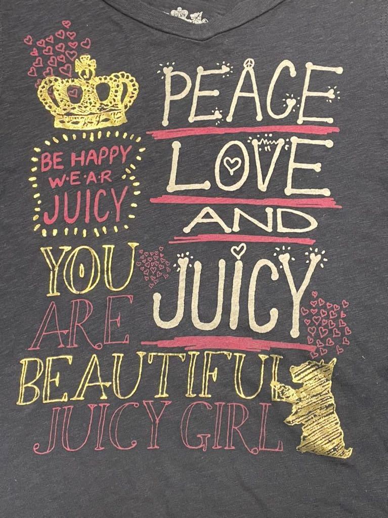 ☆JUICY COUTURE ジューシークチュール　キッズ　半袖 Tシャツ US10/140㎝ 紺色　女の子☆_画像3