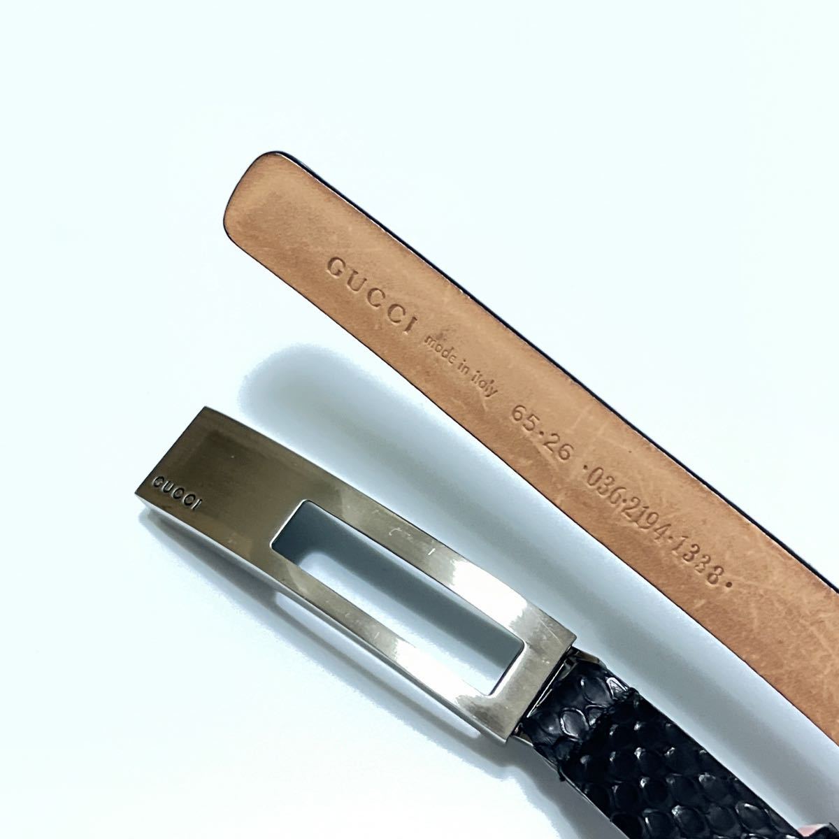 ♡関税送料込♡Gucci カイマンレザーベルト GUCCI グッチ リザード レザーベルト ベルト グッチベルト