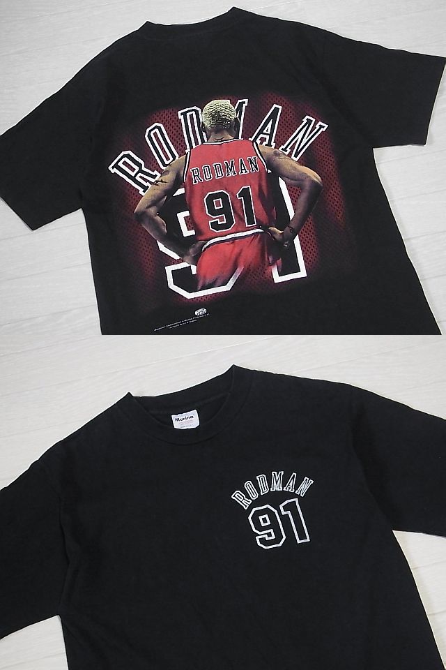 Murina 97年 USA製 Dennis Rodman Tシャツ 色：黒　SIZE:M　90s デニス ロッドマン Tシャツ シカゴブルズ　OLD