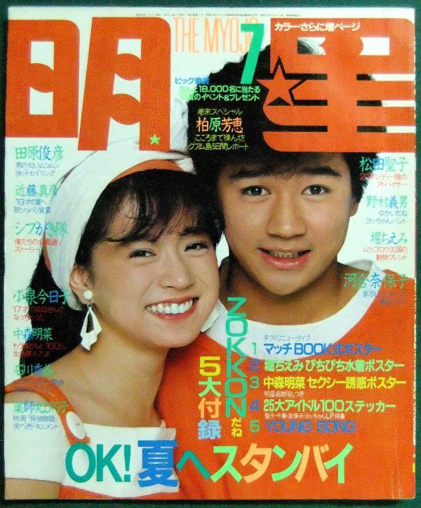 明星 1983年7月号(昭和58年) 河合奈保子(水着)・堀ちえみ・小泉