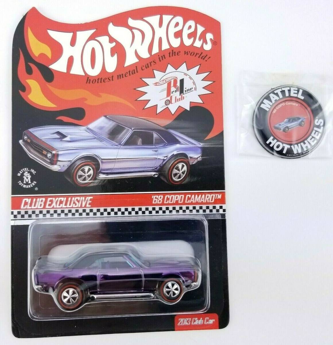 Hot Wheels RLC Club Exclusive '68 COPO CAMARO 2013 Club Car, Purple w/ Button 海外 即決