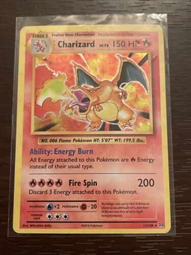 2016 Pokemon Charizard XY Evolutions 11/108 Holo Rare 海外 即決