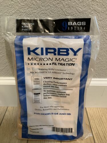 9 KIRBY VACUUM CLEANER BAGS Models G4 G5 G6 GSix MICRON MAGIC Filtration 197394 海外 即決