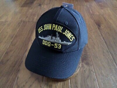 USS JOHN PAUL JONES DDG-53 NAVY SHIP HAT U.S MILITARY OFFICIAL BALL CAP U.S MADE 海外 即決