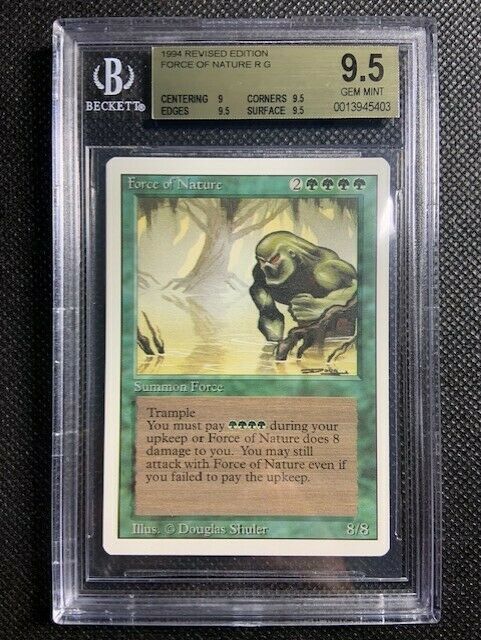 1994 MTG Magic The Gathering Revised Force of Nature R G BGS 9.5 GEM MINT 海外 即決