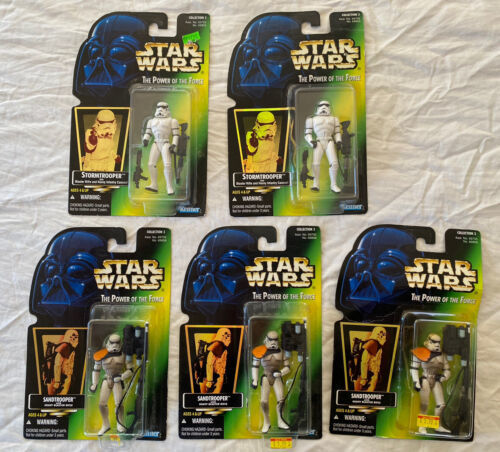 2 Power of the Force Stormtrooper 1997 And 3 Sandtroopers 1996 LOT OF 5 海外 即決