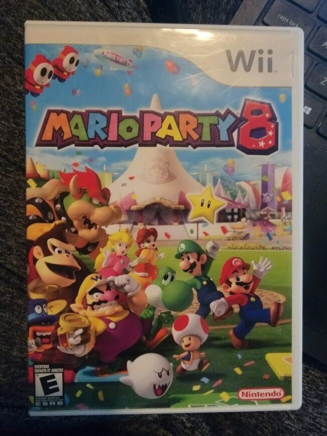 Mario Party 8 (Wii, 2007) Original Case + Manual + Game - Excellent Family Game 海外 即決