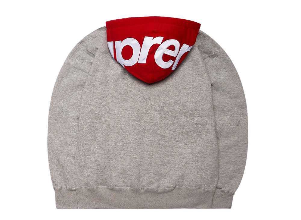 21AW Supreme Contrast Hooded Sweatshirt “Gray“ シュプリーム