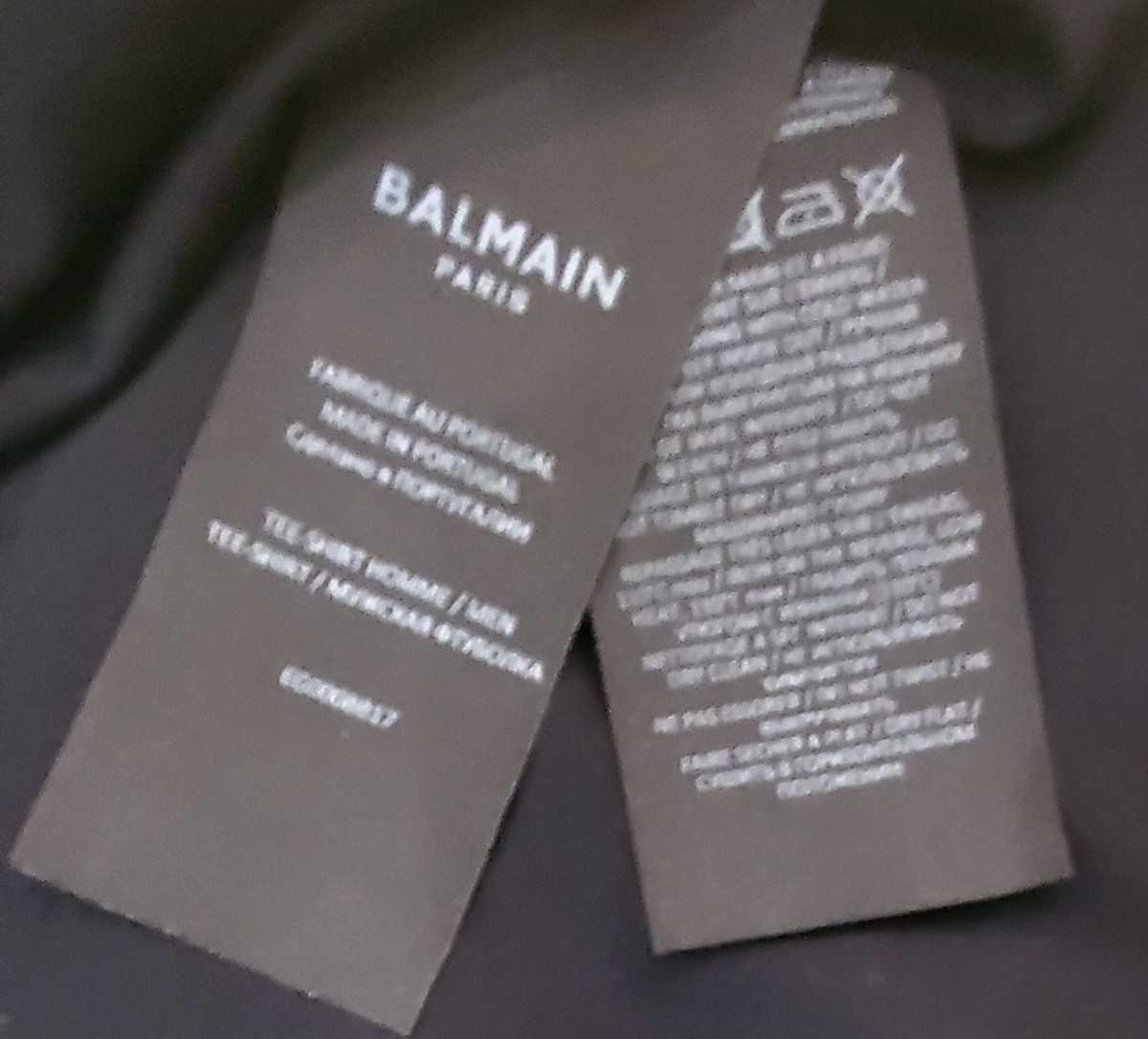 2022S BALMAIN バルマン フロッキープリントTシャツ BLACK L XH1EG000_画像5