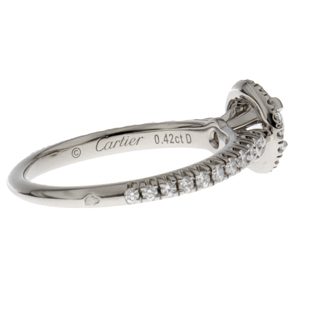 美品)カルティエ CARTIER デスティネ ソリテール ダイヤリング Pt 950