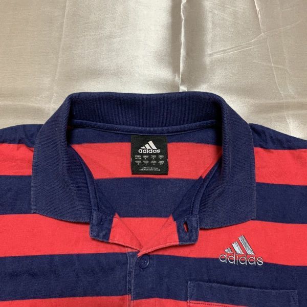 adidas ポロシャツ 赤と紺-0.の画像