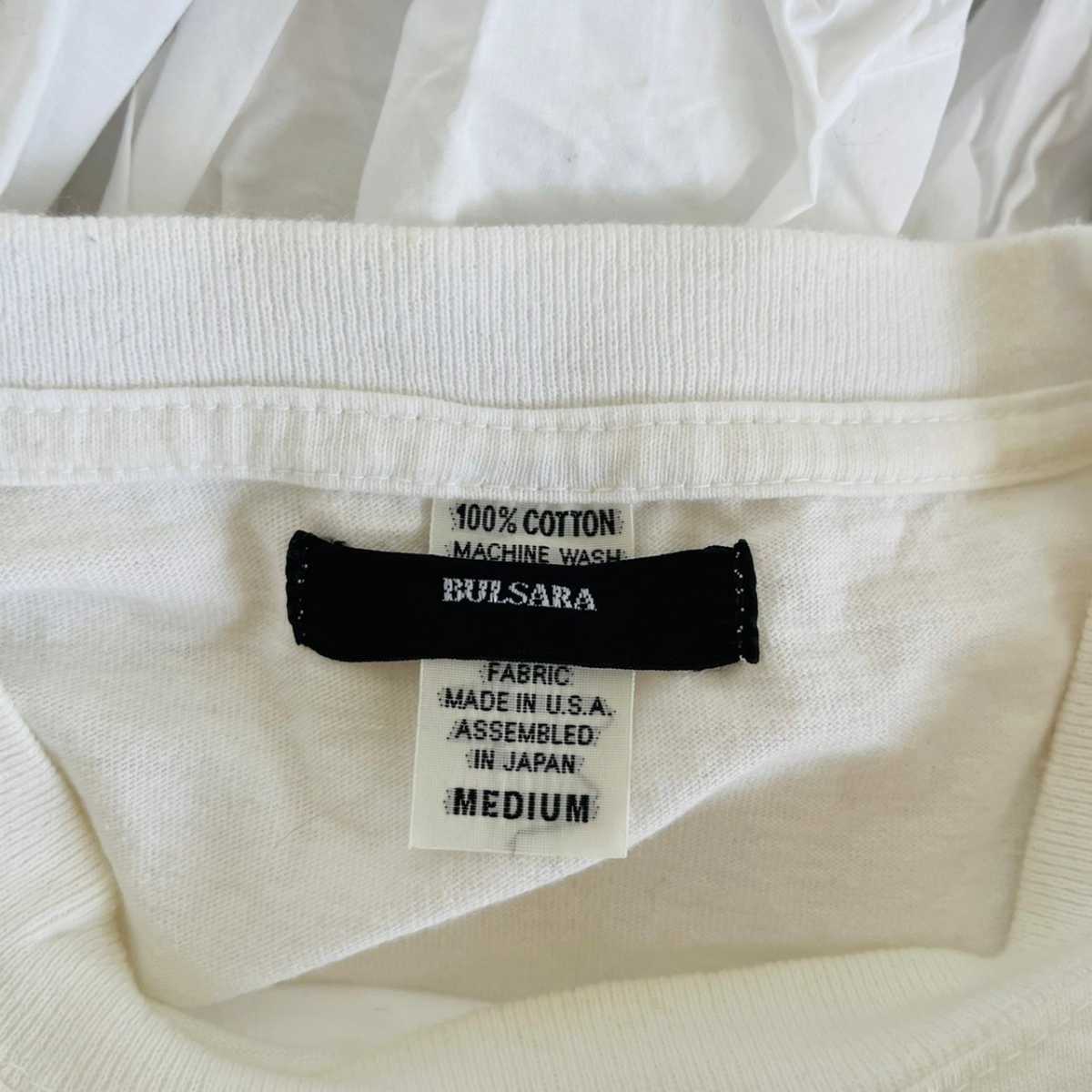 F5599cL USA製《BULSARA バルサラ》サイズM 半袖Tシャツ Tee カットソー ホワイト レディース コットン100% アメリカ製 オシャレ フリル_画像3