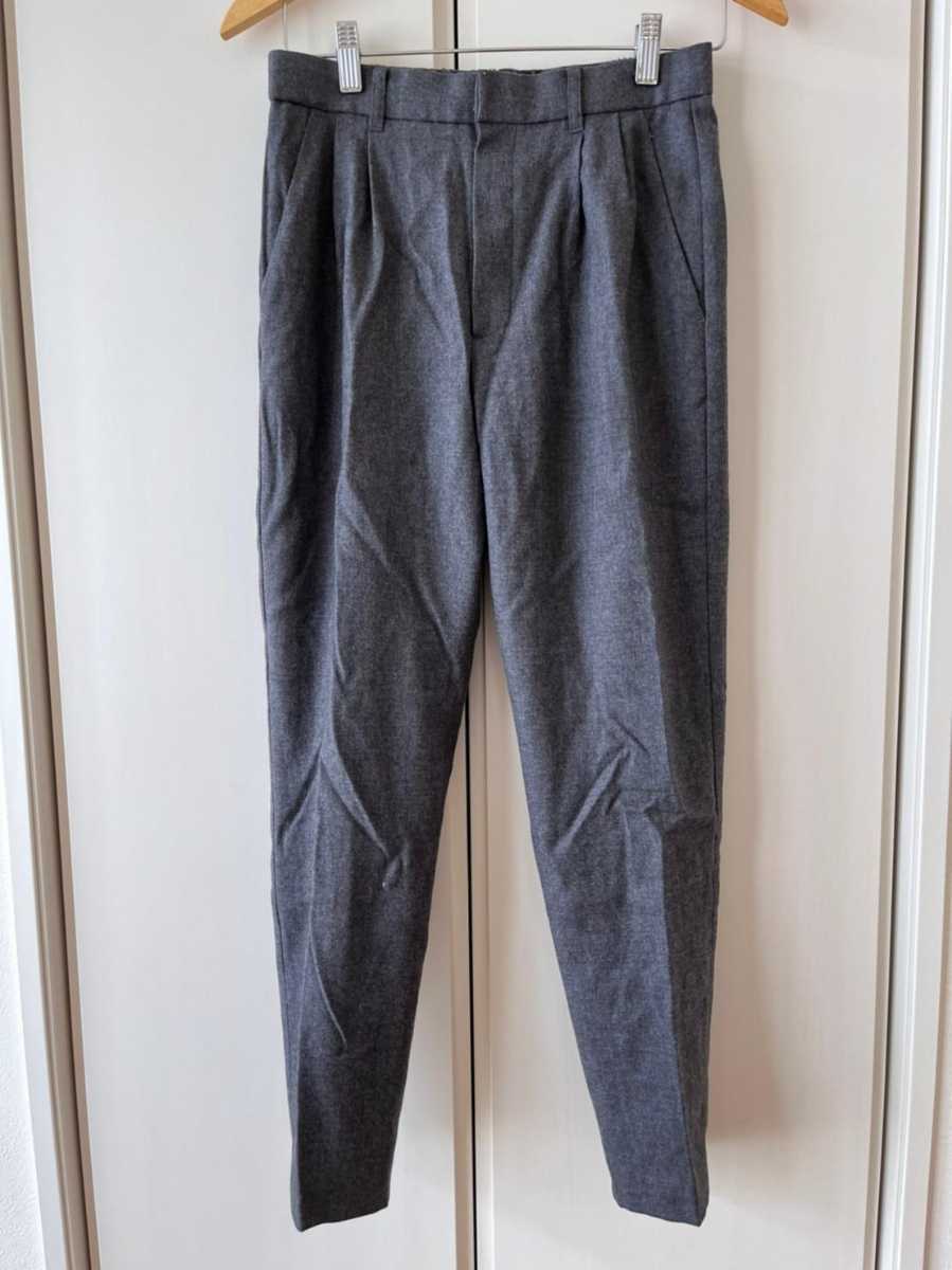F5544cL made in Japan {UNTITLED Untitled / world } size 1 M rank tapered pants tuck pants gray lady's slacks pants autumn winter 