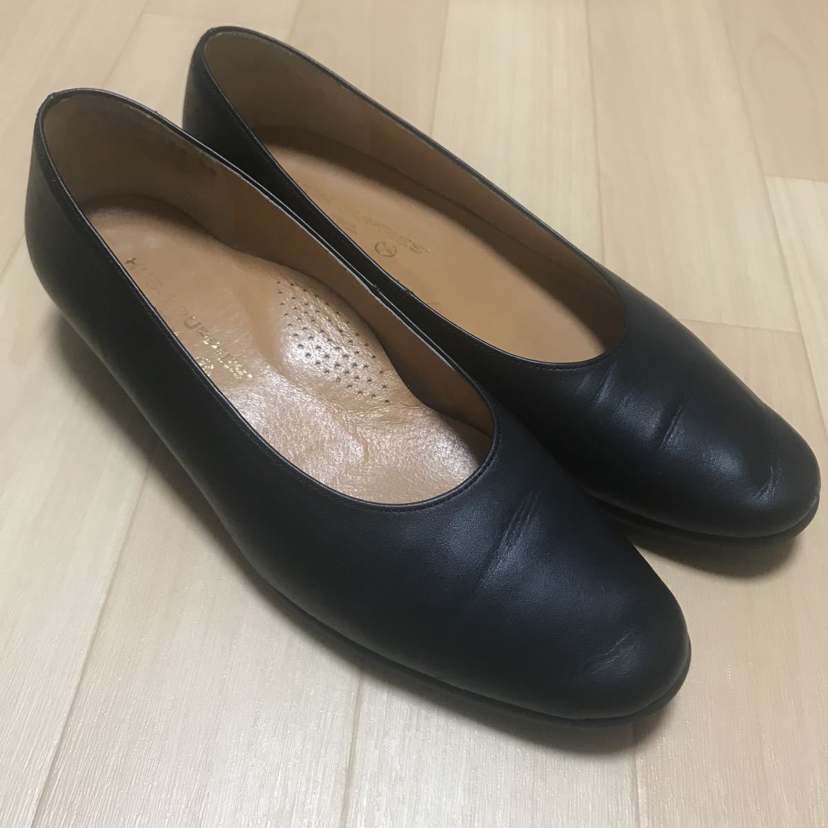 Hush Puppies 22 5 22 5サイズ か シューズ センチ ハッシュパピー パンプスa12 ブラック レディース ローファー 黒 絶対一番安い ハッシュパピー