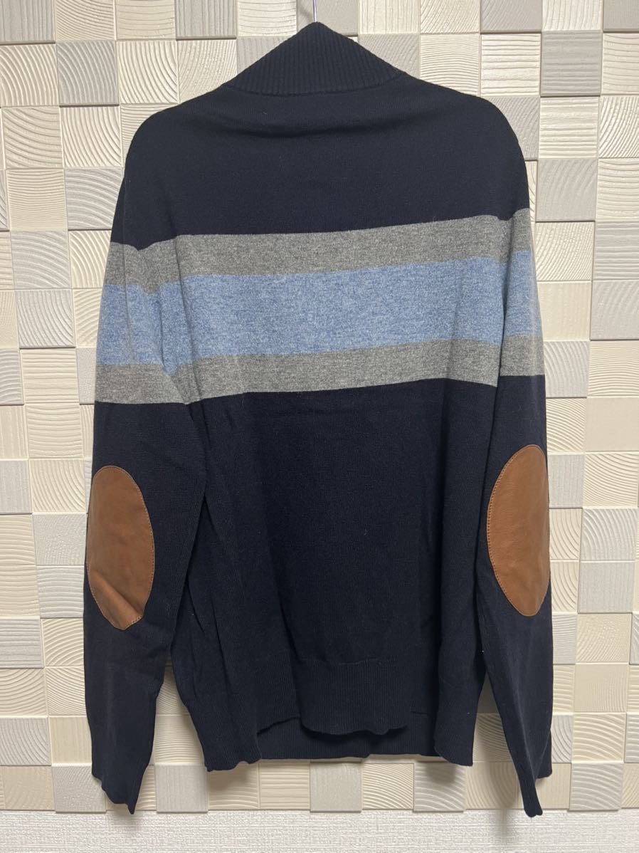 【未使用・希少・廃盤・タグ付】STRIPED HALF ZIP WOOL PULLOVER (COACH F84867) カラー：NAVY/DENIM コーチ Mサイズ ウール メンズ_画像3