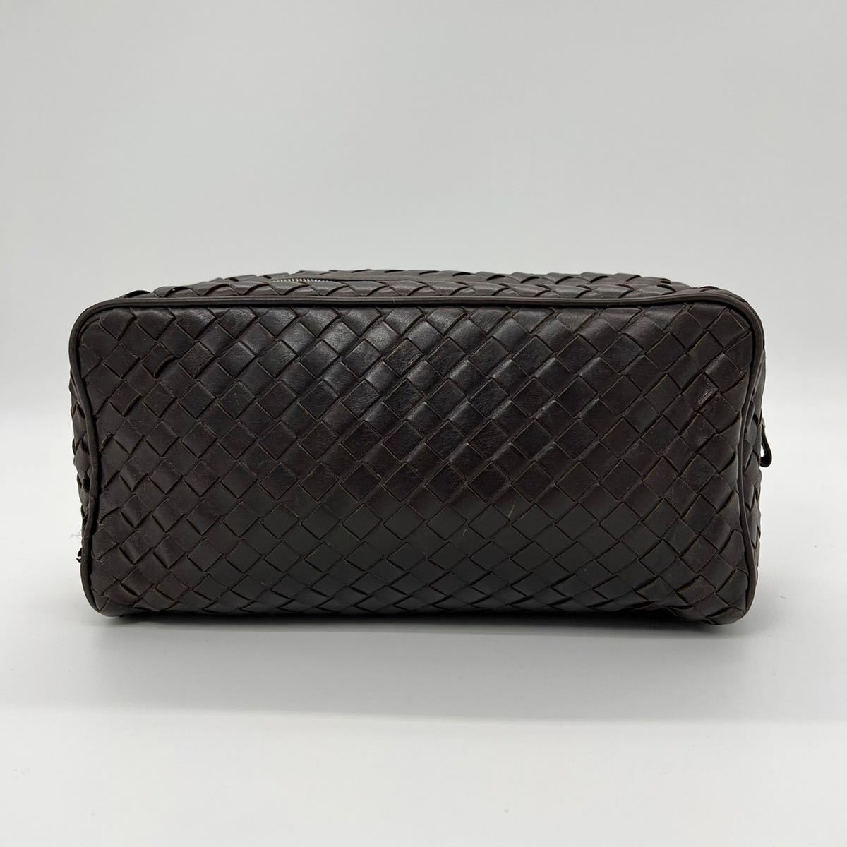 1円【極美品 最高級】 ボッテガヴェネタ BOTTEGA VENETA イントレチャート セカンドバッグ ハンドバッグ ブラウン 本革 レザー 鞄 カバン_画像3