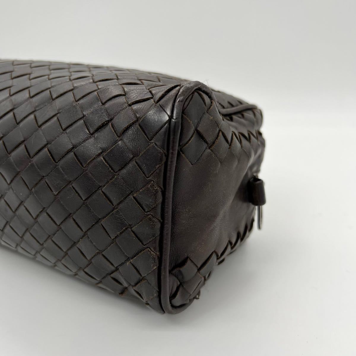 1円【極美品 最高級】 ボッテガヴェネタ BOTTEGA VENETA イントレチャート セカンドバッグ ハンドバッグ ブラウン 本革 レザー 鞄 カバン_画像8