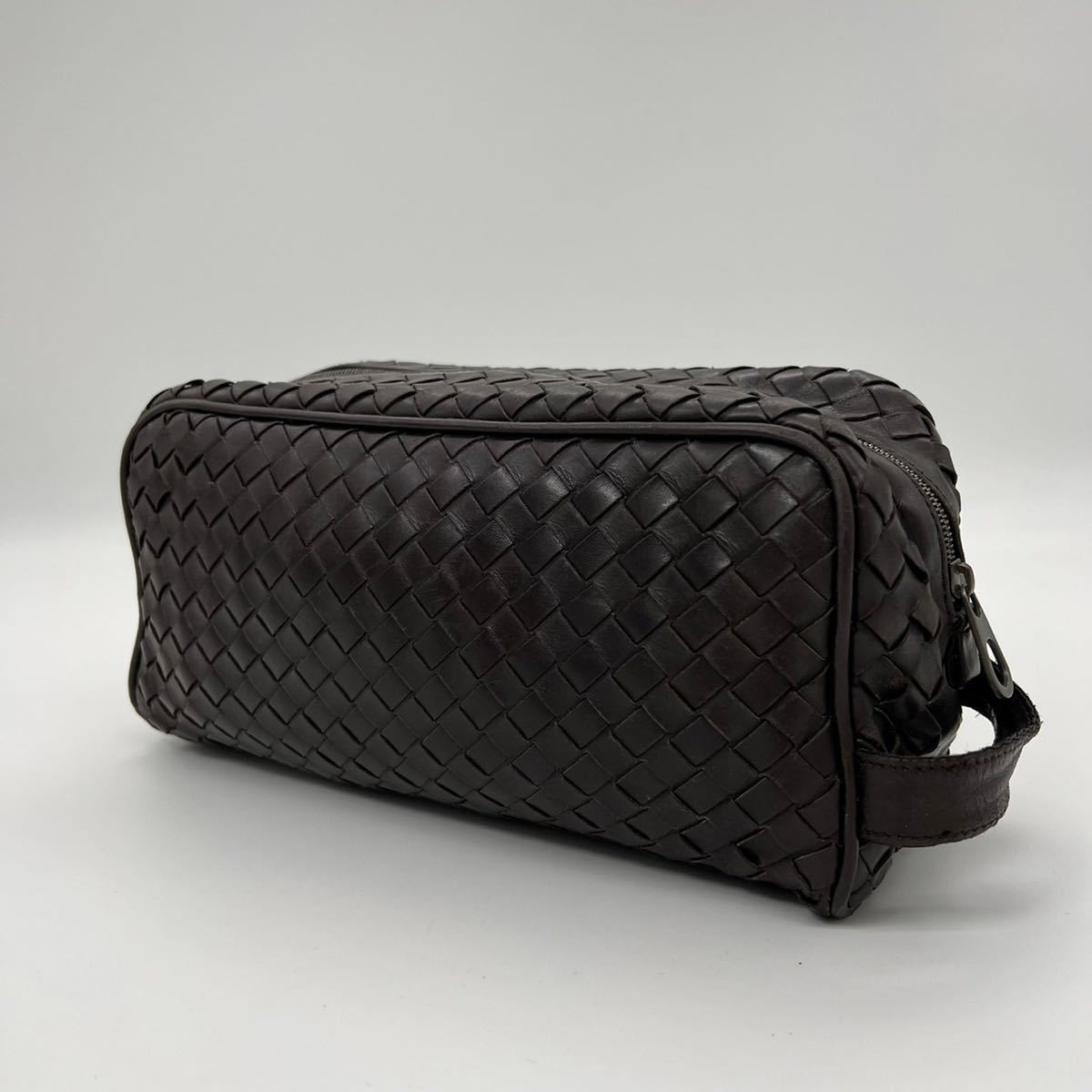 1円【極美品 最高級】 ボッテガヴェネタ BOTTEGA VENETA イントレチャート セカンドバッグ ハンドバッグ ブラウン 本革 レザー 鞄 カバン_画像1