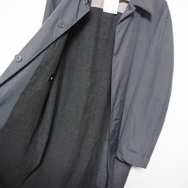 #wnc ヒューゴボス HUGOBOSS コート 50 グレー 比翼 ステンカラーコート メンズ [745655]_画像4