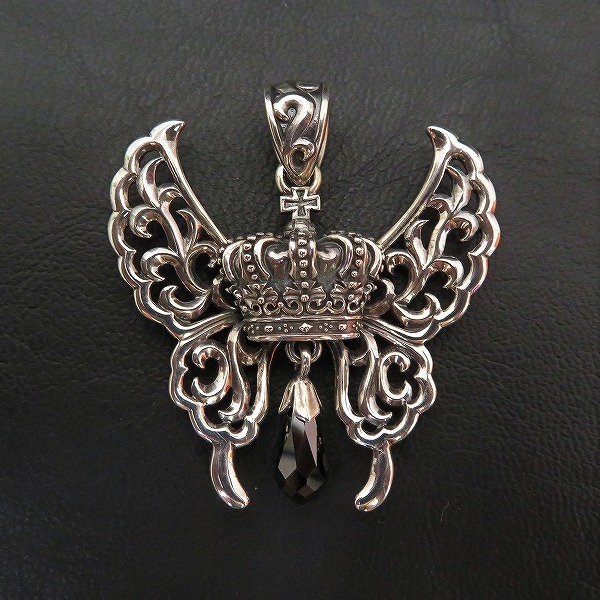 #anza Justin Davis Justin Davis J×U pendant top butterfly Crown 925 silver men's [749628]