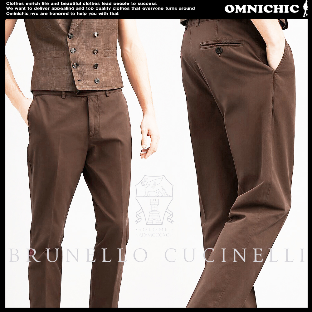 □新品定71,500円【BRUNELLO CUCINELLI】ブルネロクチネリ伊製ハリ感と
