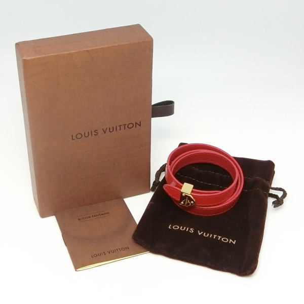 [ free shipping ] Louis * Vuitton brass re box ito leather bracele rose Anne ti Anne 17cm M6743* ultimate beautiful goods *