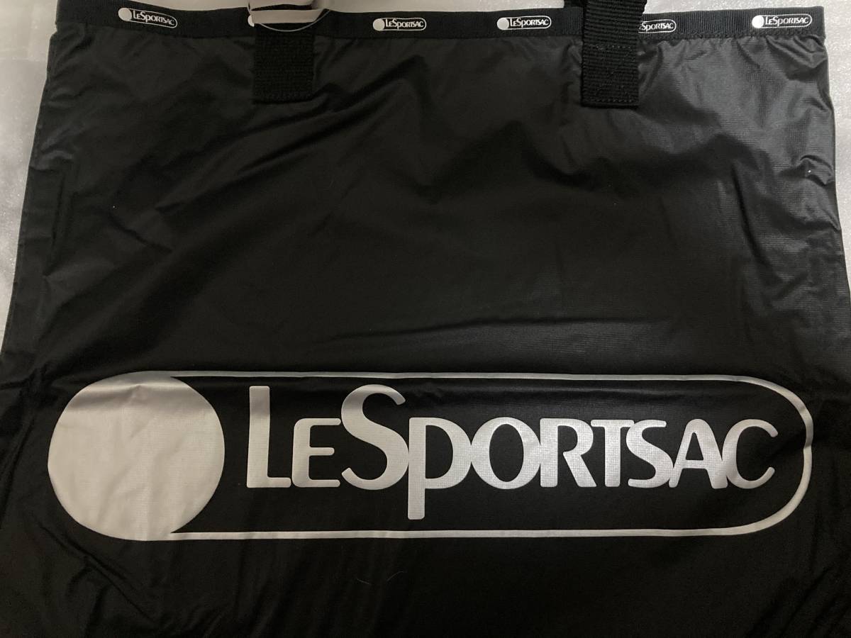 Lesportsac レスポートサック TRUE BLACK ショルダーバッグ 黒 シルバー ビッグロゴ LOGO TOTE ショルダー レスポ_画像2