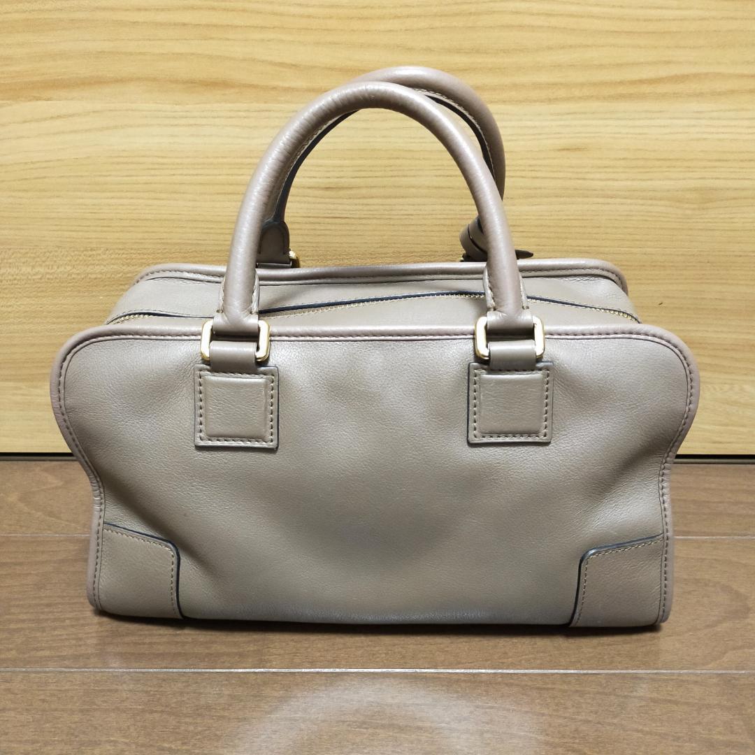 美品】 LOEWE ロエベ アマソナ28 ブラウン ゴールド金具 ハンドバッグ