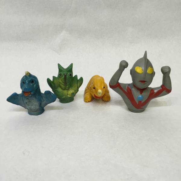 希少当時物 マスダヤ ウルトラマン/怪獣 指人形 4体 ソフビ 管理:10