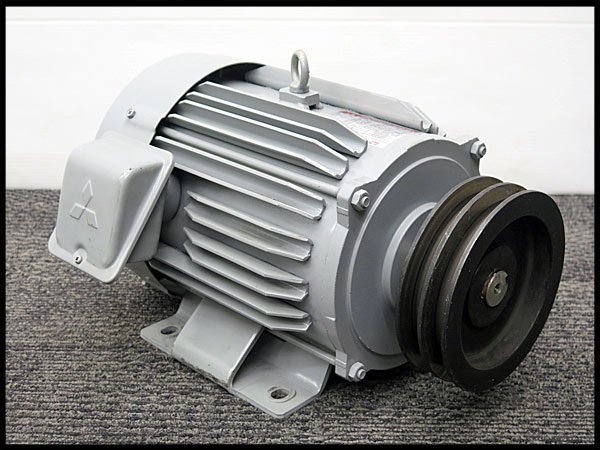 △三菱電機 5馬力 三相モートル SF-JR 200V 3.7Kw 三相モーター/ギア