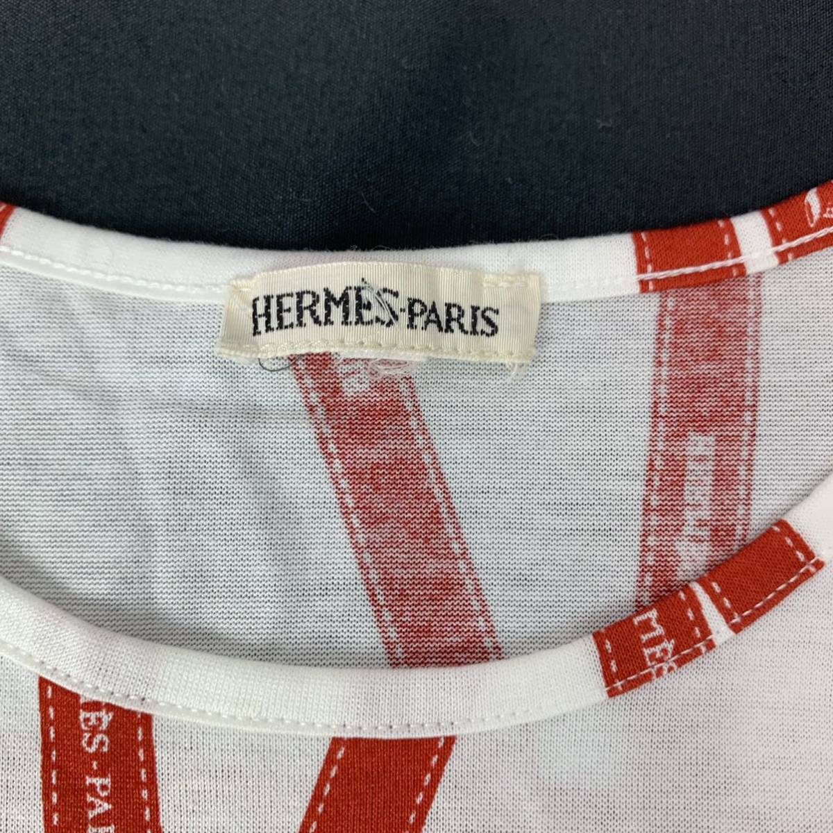 m356 美品 HERMES マルジェラ 期 エルメス リボン柄 Tシャツ トップス 半袖 ホワイト レッド コットン100% 正規品 的詳細資料 |  YAHOO!拍賣代標 | FROM JAPAN