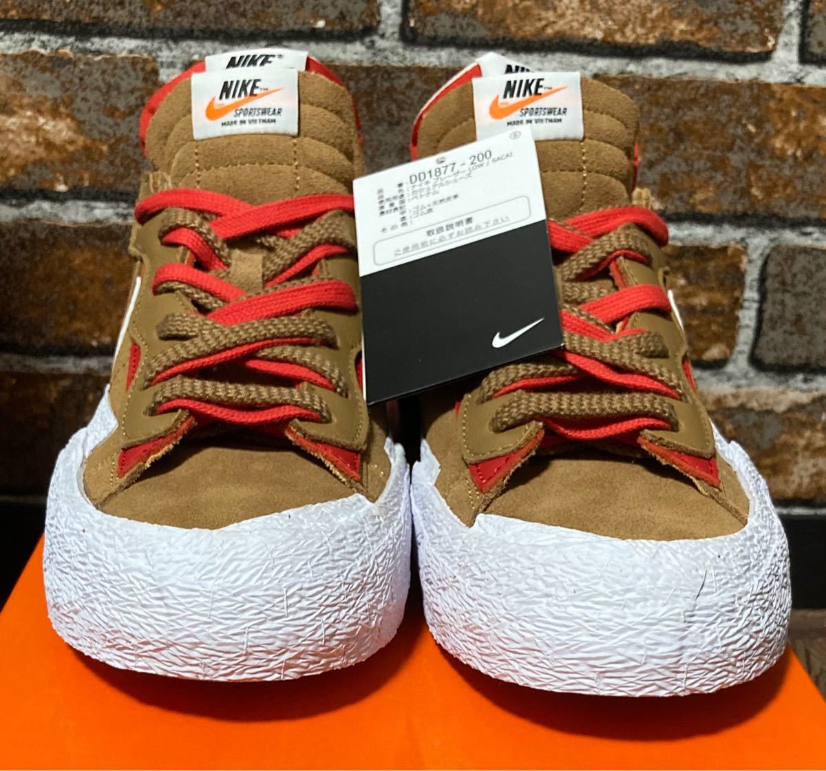 ナイキ×サカイ ブレーザー ロー NIKE sacai BLAZER LOW BRITISH TAN