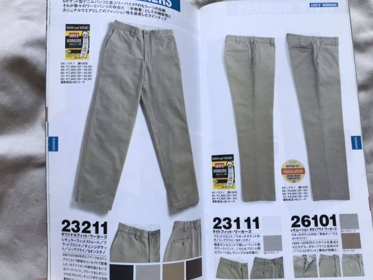 即決 W31 90's リーバイス Levi's 春夏モデル タイトフィット ワーカーズ 98年製 23111 9オンスチノパン 廃盤 綿100% ライトオープ 細身の画像3