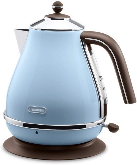 te long gi(DeLonghi) electric kettle Aiko na* Vintage collection 1.0L new goods KBOV1200J-AZa Zoo ro blue unused goods 